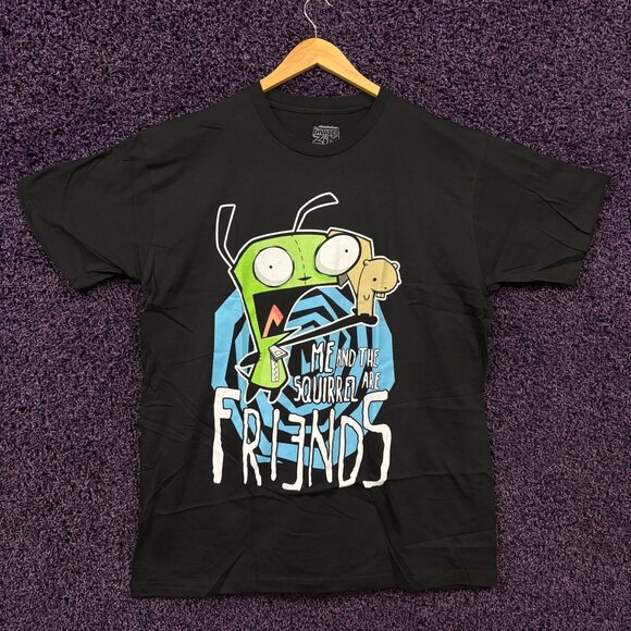Grr and Squirrel Friend Invader Zim Nickelodeon T-Shirt XL - Picture 1 of 4